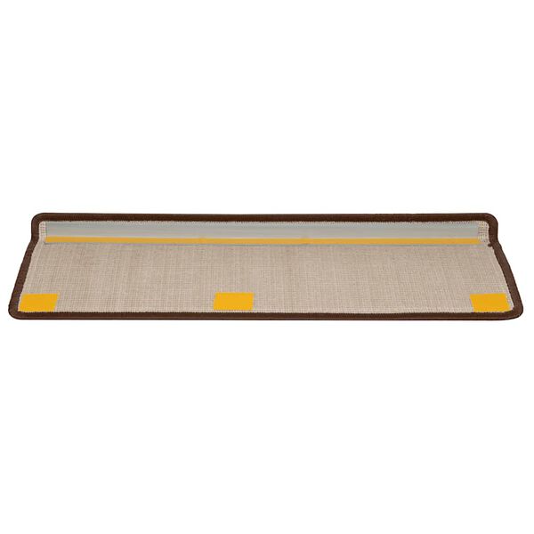 vidaXL Tappetini per scale 20 pz 65x21x4 cm Marrone Bordo rettangolare