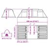 vidaXL Tenda Familiare a Tunnel per 8 Persone Verde Impermeabile