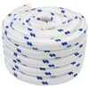 vidaXL Corda da Barca 5 m 4 Bianco e Blu PP