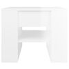 vidaXL Tavolino Salotto Bianco Lucido 55,5x55x45 cm Legno Multistrato