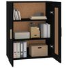 vidaXL Mobile a Parete Nero 69,5x32,5x90 cm in Legno Multistrato