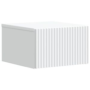 vidaXL Mobiletto da notte a muro con cassetto Bianco 33 x 34,5 x 20 cm