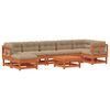 vidaXL Set Lounge da Giardino ARAKIL 8 pcs Marrone Cerato