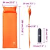 vidaXL Materasso Campeggio Autogonfiabile Cuscini 1 Persona Arancio