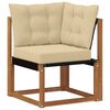 vidaXL Set di divani da esterno con cuscino 6 pcs Naturale e Beige