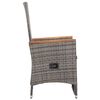 vidaXL Set da Pranzo da Giardino 5 pz con Cuscini in Polyrattan Grigio