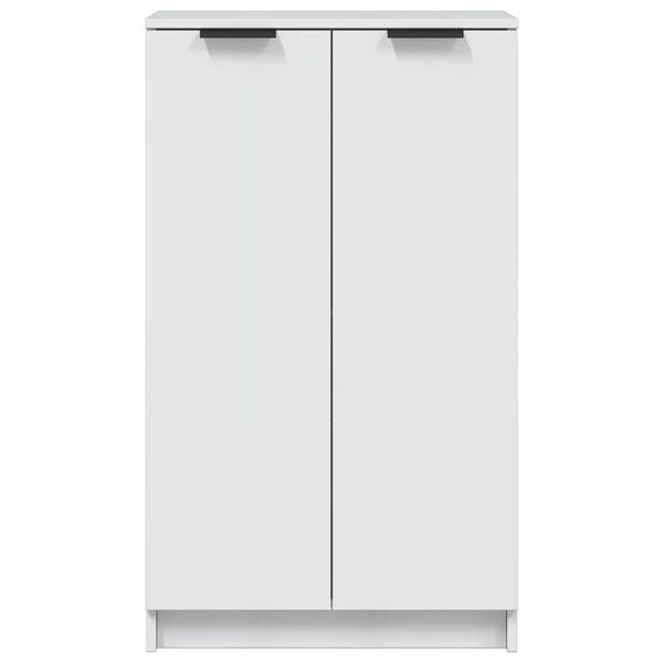 vidaXL Scarpiera Bianco Lucido 59x35x100,5 cm in Legno Multistrato