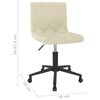 vidaXL Sedie da Pranzo Girevoli 4 pz Crema in Velluto