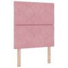 vidaXL Letto a molle con materasso Rosa 200 x 80 cm Poliestere