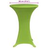 vidaXL Copritavoli Elastici 4 pz 60 cm Verde
