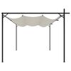 vidaXL Pergola con Tetto Retrattile Crema 395x292x230 cm