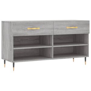 vidaXL Panca Porta Scarpe Grigio Sonoma 102x35x55 cm Legno Multistrato