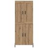 vidaXL Credenza 2 pcs Rovere artigianale Legno multistrato