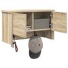 vidaXL Appendiabiti a muro con porta rovere sonoma 50 x 20 x 30 cm