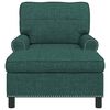 vidaXL Chaise Lounge con cuscino Verde Scuro 91 x 157 x 91 cm Tessuto