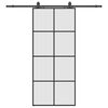 vidaXL Porta Scorrevole con Ferramenta Nera 90x205 cm in Vetro ESG