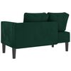 vidaXL Chaise Longue con Cuscini Verde Scuro in Velluto