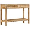 vidaXL Tavolo Consolle con 2 Cassetti 110x35x75cm Legno Massello Mango