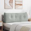 vidaXL Cuscino per Schiena Grigio chiaro 140 x 24 x 50 cm Velluto