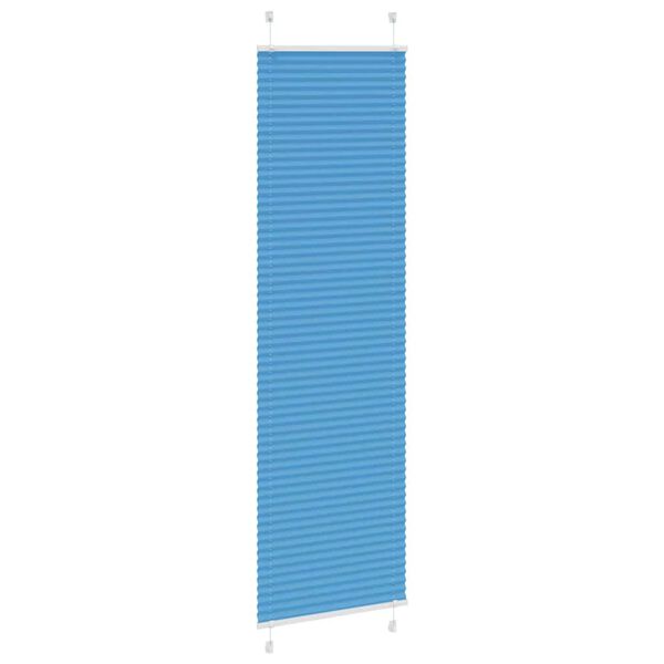 vidaXL Tenda Plissettata Blu 55x200 cm Larghezza Tessuto 54,4 cm