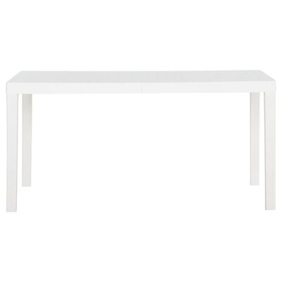 vidaXL Tavolo da Giardino 150x90x72 cm in PP Bianco