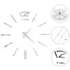 vidaXL Orologio da Parete 3D in Stile Moderno 100cm XXL Argento