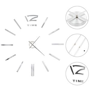 vidaXL Orologio da Parete 3D in Stile Moderno 100cm XXL Argento