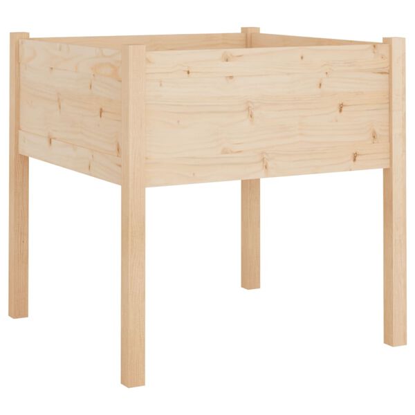 vidaXL Fioriere da Giardino 2 pz 70x70x70 cm Legno Massello di Pino