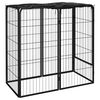 vidaXL Box Cani a 6 Pannelli Nero 50x100cm Acciaio Verniciato Polvere