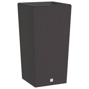 vidaXL Fioriera con Interno Rimovibile Marrone 21 / 49 L PP Rattan