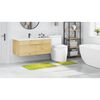 vidaXL Set di tappetini antiscivolo per il bagno 2 pcs Verde PP