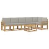vidaXL Set di divani da esterno 7 pcs Bianco e Grigio Chiaro