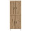 vidaXL Credenza Rovere artigianale 69,5 x 34 x 180 cm