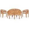 vidaXL Set Salotto da Giardino 5 pz Design Curvo in Massello di Teak