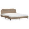 vidaXL Letto Viana con Materasso Cappuccino 180x200cm Similpelle