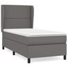 vidaXL Giroletto a Molle con Materasso Grigio 100x200 cm in Similpelle