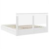 vidaXL Letto con Contenitore Bianco 200 x 200 cm Legno multistrato