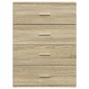 vidaXL Credenza Rovere Sonoma 60x39x80 cm in Legno Multistrato