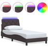 vidaXL Giroletto con LED senza Materasso 80x200 cm Tessuto