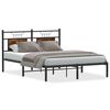 vidaXL Giroletto senza Materasso Rovere Fumo 137x190 cm in Truciolato