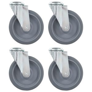 vidaXL Ruote Girevoli con Foro per Bulloni 4 pz 125 mm
