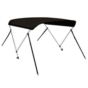 vidaXL Bimini di Prua con Tendalino 2 Archi Nero 180x130x110 cm
