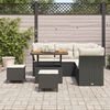 vidaXL Set Divano da Giardino con cuscino 8 pcs Nero e crema