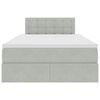 vidaXL Letto con Contenitore Grigio chiaro 120 x 190 cm Velluto