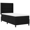 vidaXL Letto a Sorgente LED con testiera Nero 90 x 200 cm Tessuto