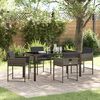vidaXL Set da Pranzo per Giardino con cuscino 5 pcs Grigio polyrattan