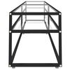 vidaXL Mobile Porta TV Trasparente 220x40x40,5 cm in Vetro Temperato