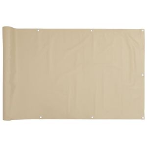 vidaXL Paravento da Balcone in Tessuto Oxford 90x600 cm Beige