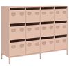 vidaXL Credenza Rosa 135x39x103,5 cm in Acciaio Laminato a Freddo