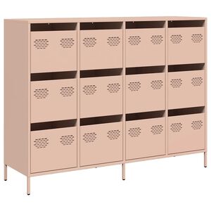 vidaXL Credenza Rosa 135x39x103,5 cm in Acciaio Laminato a Freddo